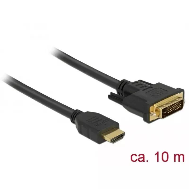 Videokábel adaptér DeLOCK 85657 10 m HDMI Type-A DVI čierny