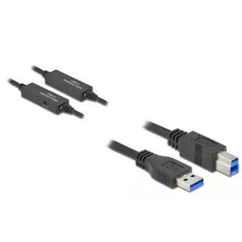 USB kábel DeLOCK 85380 USB 3.2 Gen 1 10 m USB A USB B čierny