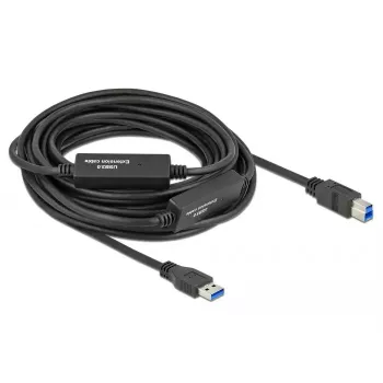 USB kábel DeLOCK 85380 USB 3.2 Gen 1 10 m USB A USB B čierny