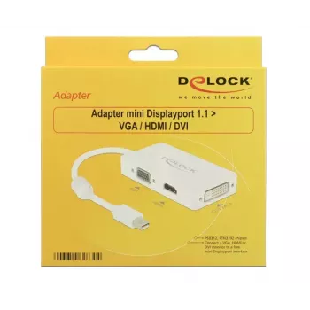 Kábel DeLOCK 0,16 m DisplayPort VGA HDMI DVI