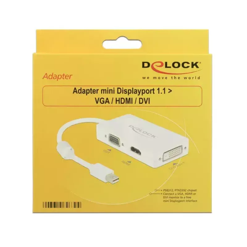 Kábel DeLOCK 0,16 m DisplayPort VGA HDMI DVI