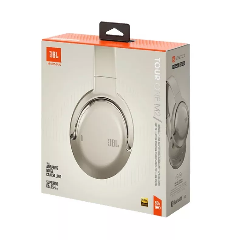 JBL Tour One M2 slúchadlá bezdrôtové hlavový most hudba USB Type-C Bluetooth šampanská