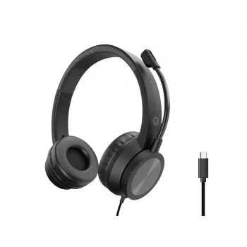 Headset CONCEPTRONIC POLONA05BC — stereo USB-C, mikrofón s potlačením hluku, na ucho, 2 m kábel, 20–22000 Hz, čierny