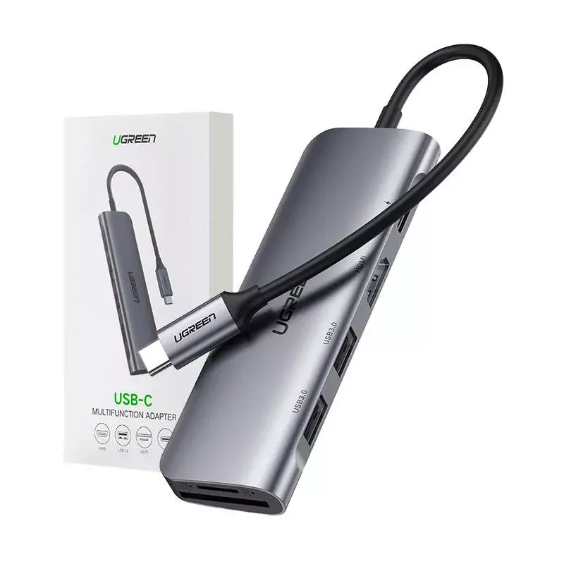Ugreen 15214 dokovacia stanica/port replikátor pre notebook káblová USB 3.2 Gen 1 (3.1 Gen 1) Type-C fialová, metalická