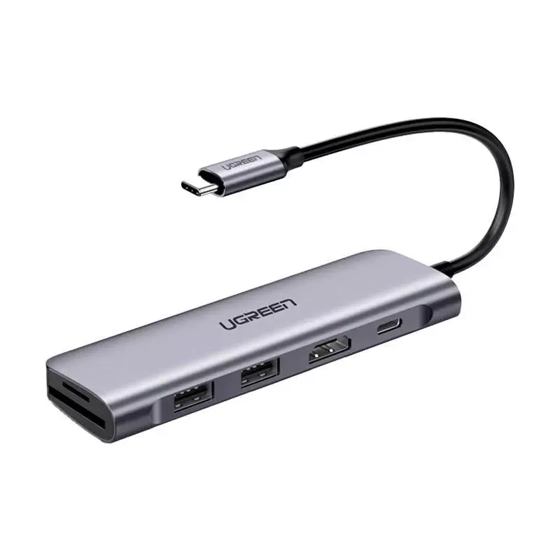Ugreen 15214 dokovacia stanica/port replikátor pre notebook káblová USB 3.2 Gen 1 (3.1 Gen 1) Type-C fialová, metalická