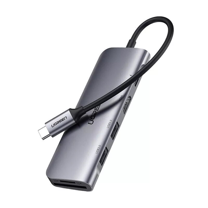 Ugreen 15214 dokovacia stanica/port replikátor pre notebook káblová USB 3.2 Gen 1 (3.1 Gen 1) Type-C fialová, metalická