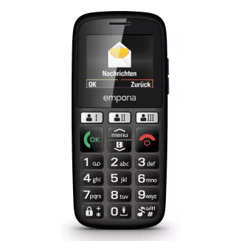 Emporia emporiaHAPPY 4,6 cm (1,81 palca) 70 g čierny telefón pre začiatočníkov