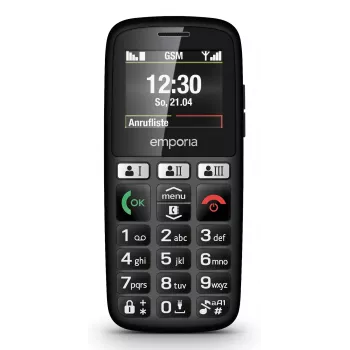 Emporia emporiaHAPPY 4,6 cm (1,81 palca) 70 g čierny telefón pre začiatočníkov