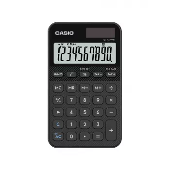 Kalkulačka CASIO SL-310YC vrecková, jednoduchá, 10-miestna, batéria a solár, daňové a ziskové funkcie, čierna