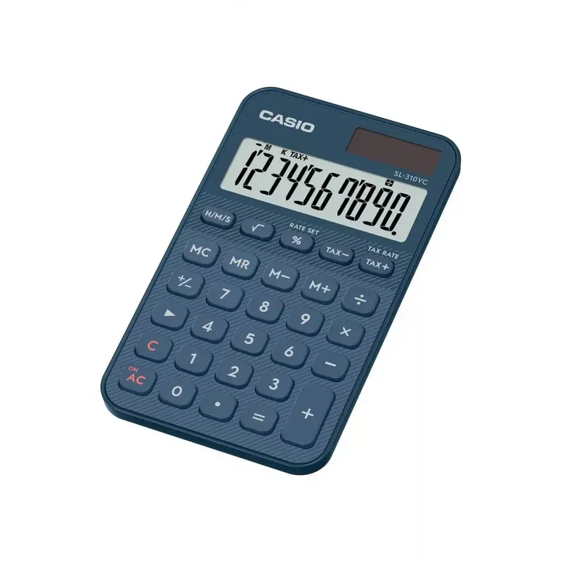 Kalkulačka Casio SL-310YC vrecková Basic 10-miestna batéria/solár tmavomodrá