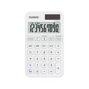 Kalkulačka CASIO SL-310YC vrecková Basic, 10-miestna, batéria/solár, biela