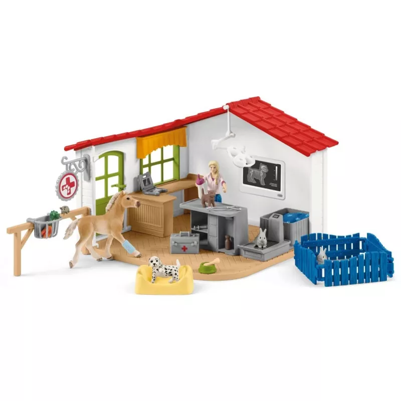 Veterinárna ordinácia so zvieratami Schleich 42502