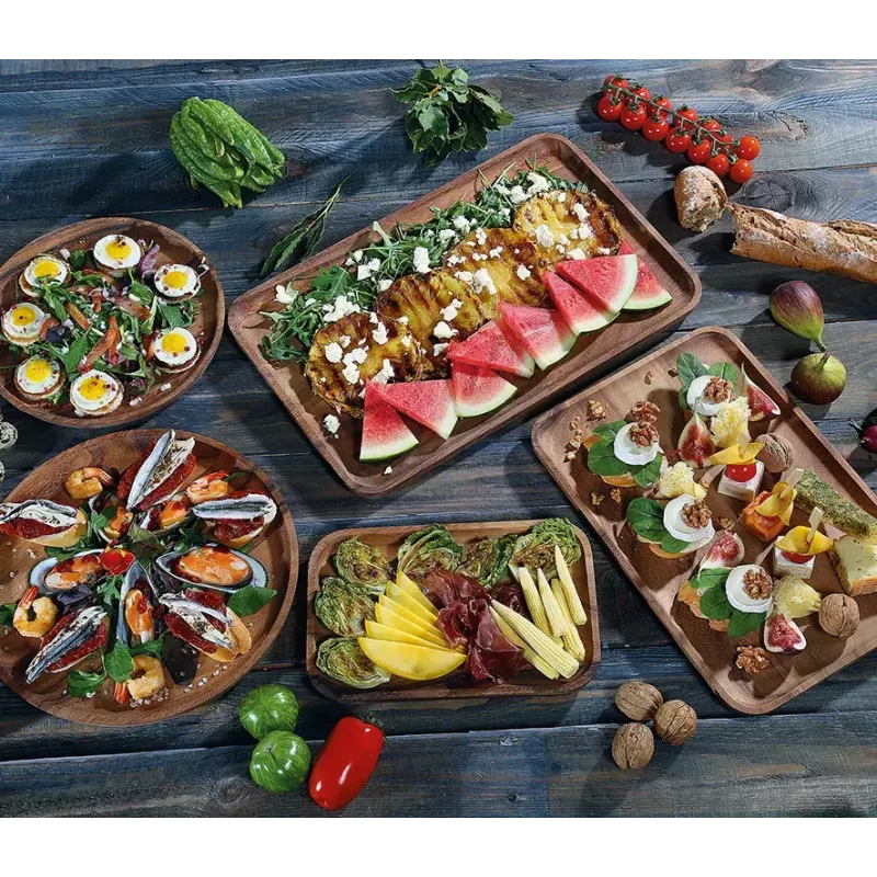 Servírovacia doska Zassenhaus tanier na občerstvenie drevo okrúhly 30 cm