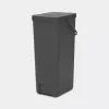 Brabantia Sort & Go 40L obdĺžnikový recyklačný odpadkový kôš sivý