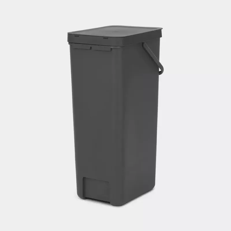 Brabantia Sort & Go 40L obdĺžnikový recyklačný odpadkový kôš sivý