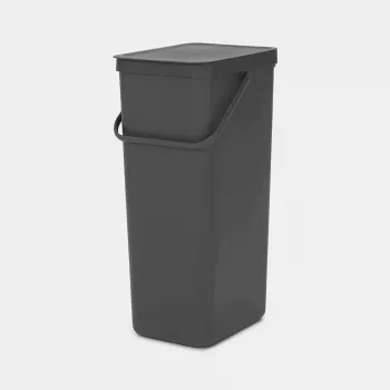 Brabantia Sort & Go 40L obdĺžnikový recyklačný odpadkový kôš sivý