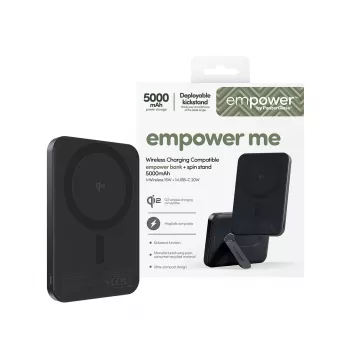 PanzerGlass empower™ by ® empower™ banka so Spin Stand | 5000mAh | Space Black