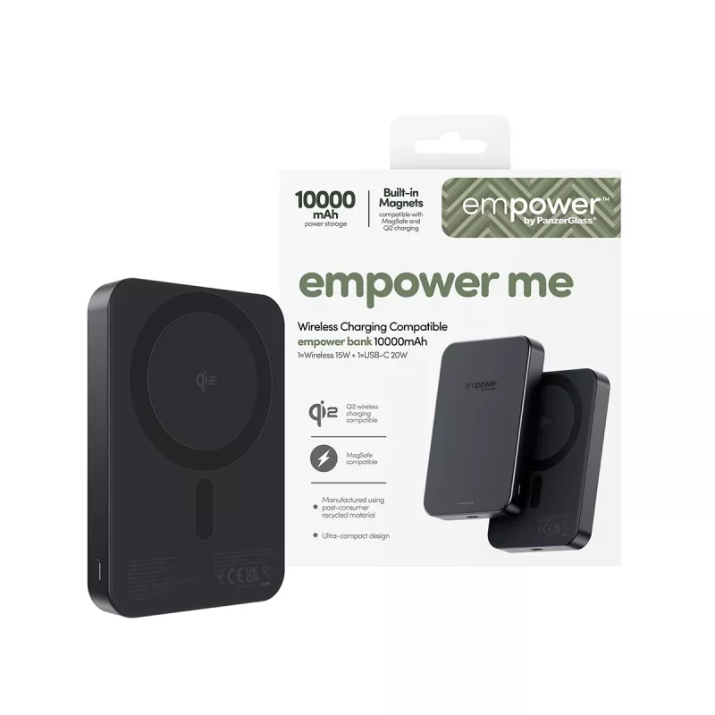 Prenosná powerbanka PanzerGlass empower™ 10000mAh Space Black, 0,245 kg