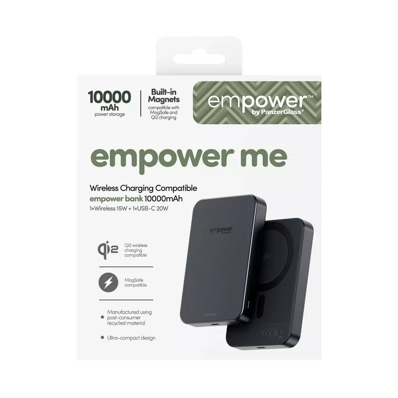 Prenosná powerbanka PanzerGlass empower™ 10000mAh Space Black, 0,245 kg