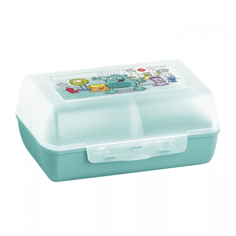 EMSA 518138 Kids Set Monster, fľaša na pitie 0,4 l s desiatovým boxom, tyrkysová
