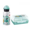 EMSA 518138 Kids Set Monster, fľaša na pitie 0,4 l s desiatovým boxom, tyrkysová