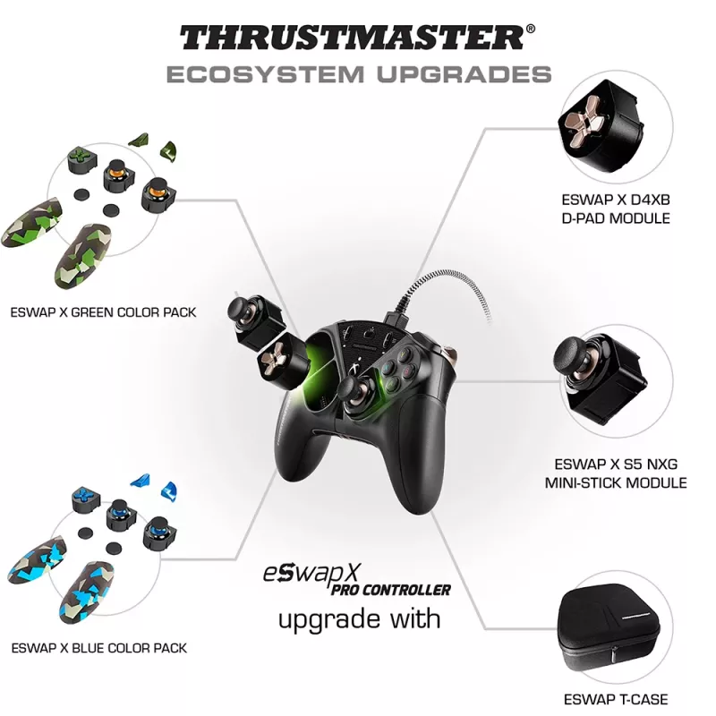 Thrustmaster eSwap Pro Controller Xbox One čierny USB gamepad analógový / digitálny Xbox One, Xbox Series S