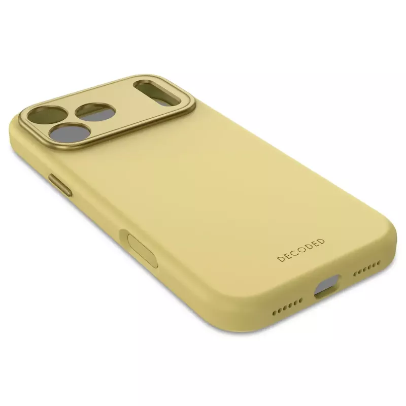 Decoded silikónový zadný kryt pre Apple iPhone 17 Pro Max, kompatibilný s 6,9 inch (17,5 cm) displejmi, žltý