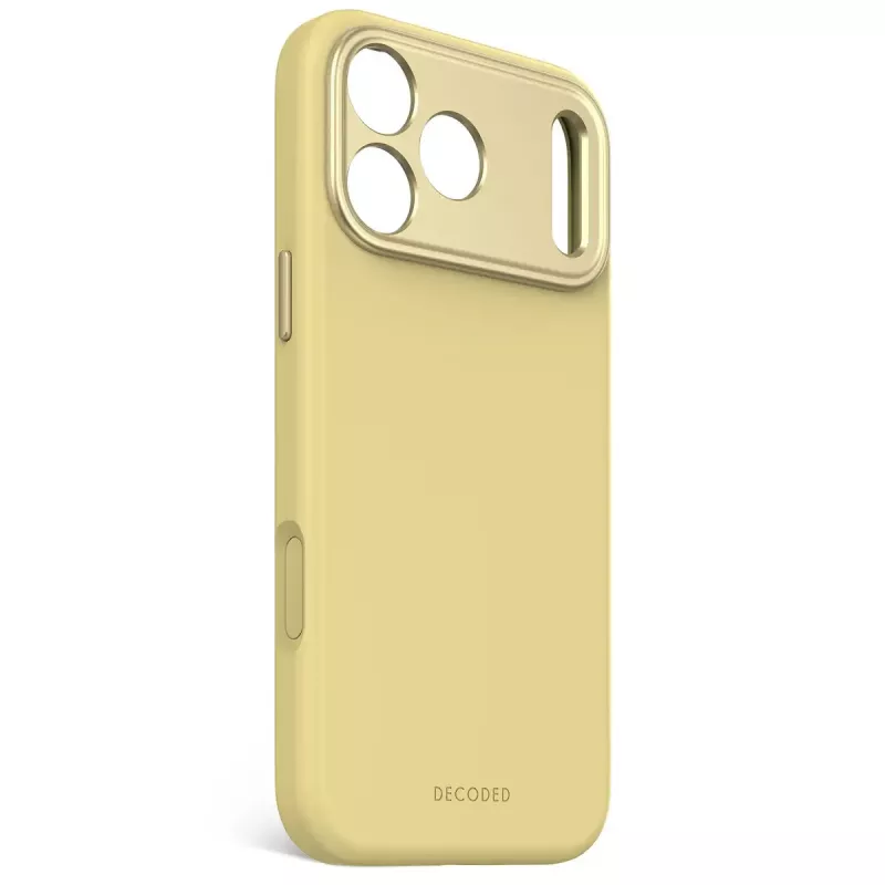Decoded silikónový zadný kryt pre Apple iPhone 17 Pro Max, kompatibilný s 6,9 inch (17,5 cm) displejmi, žltý