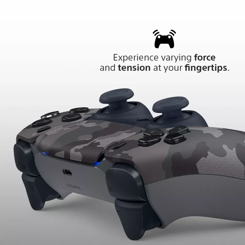 Gamepad Sony DualSense v3 Camouflage – Bluetooth/USB, PS5, vstavaná batéria, USB‑C, 160×106×66 mm