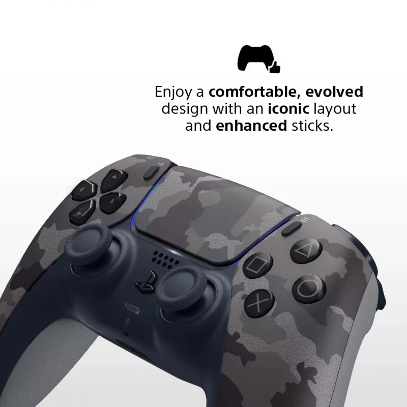 Gamepad Sony DualSense v3 Camouflage – Bluetooth/USB, PS5, vstavaná batéria, USB‑C, 160×106×66 mm