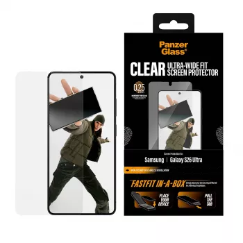 Ochrana obrazovky PanzerGlass pre Samsung New Galaxy S2026 Ultra — Ultra-Wide PET fólia, FASTFIT, transparentná