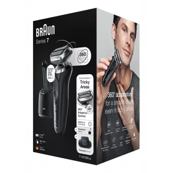Braun Series 7 71-N7200cc fóliový holiaci strojček zastrihávač čierny