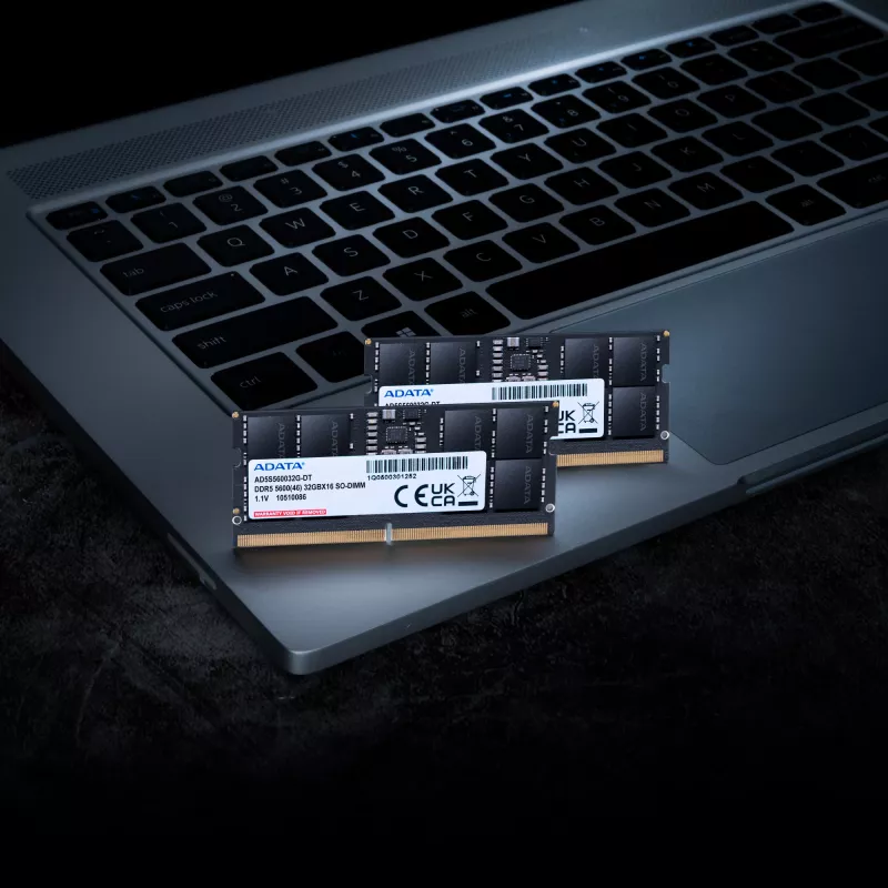 Pamäťový modul do notebooku ADATA AD5S560048G-S 48 GB DDR5 5600 MT/s 262-pin SO-DIMM CAS46 1,1 V čierny