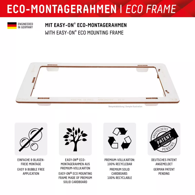 Displex ochrana displeja + puzdro pre Apple iPhone 15 Pro Max, Eco montážny rámik, odolná proti poškriabaniu