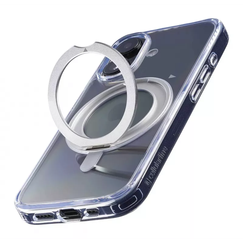 Cellularline Spin Mag - iPhone 16 puzdro s otočným držiakom na prsteň, kompatibilné s ekosystémom Magsafe