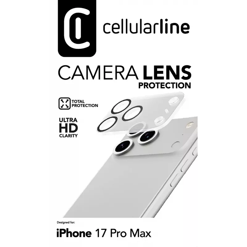 Cellularline objektív fotoaparátu - ochrana pre fotoaparát iPhone 17 Pro Max