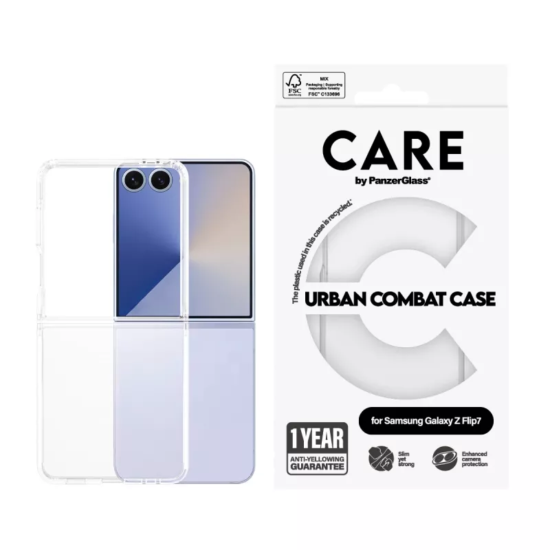 PanzerGlass CARE™ by ® Urban Combat puzdro transparentné Samsung Galaxy Z Flip7