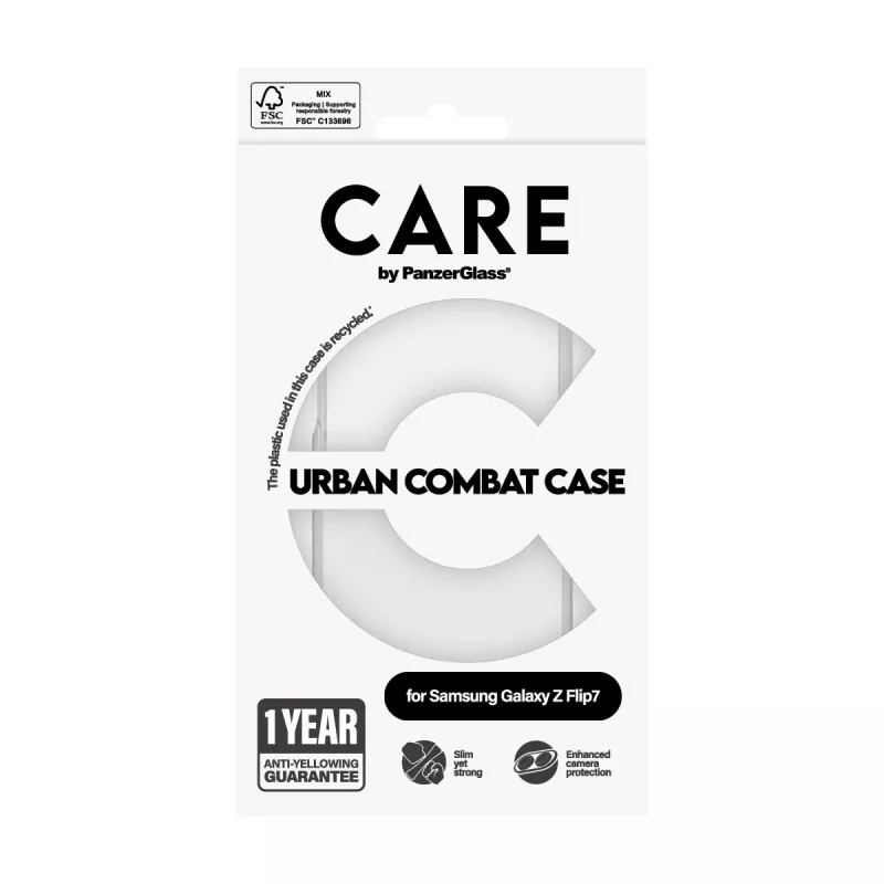 PanzerGlass CARE™ by ® Urban Combat puzdro transparentné Samsung Galaxy Z Flip7