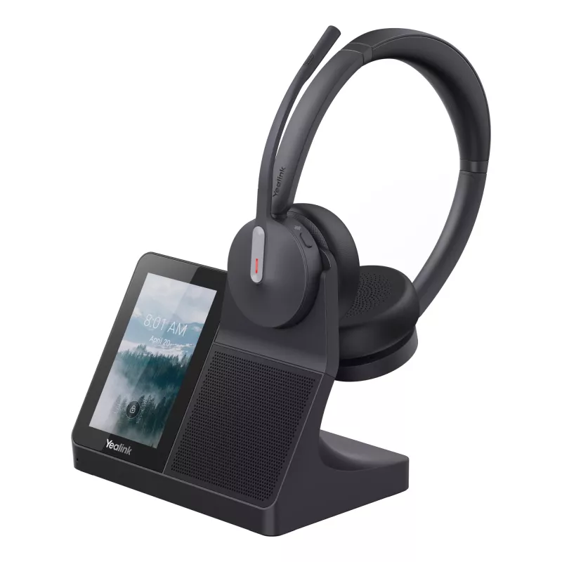 Yealink WH64 Dual Headset — káblový a bezdrôtový Bluetooth, supraaurálny, cez hlavu, dosah 50 m, čierna