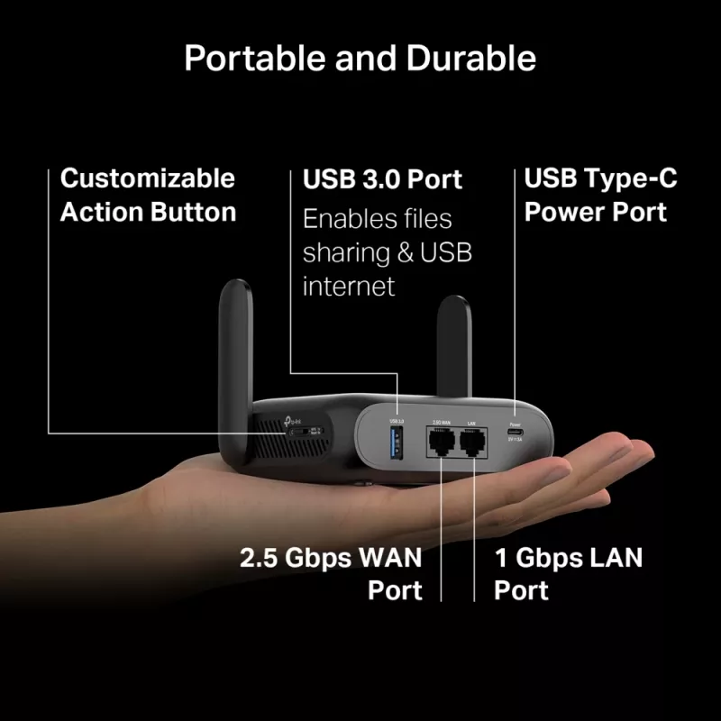 TP-Link BE3600 Wi-Fi 7 bezdrôtový router 2.5 Gigabit Ethernet Dual-Band (2,4 GHz / 5 GHz) čierny