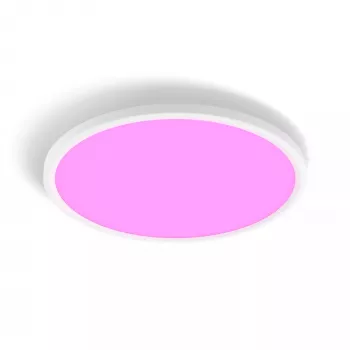 Stropné svietidlo Philips Hue Devote štíhle stropné svietidlo M, okrúhle LED 23W, biela, Ø42,1 cm, univerzálne miesto použitia