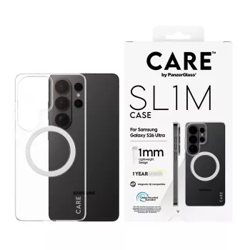 Puzdro na telefón PanzerGlass CARE™ SL1M transparentné s Qi pre Samsung Galaxy S26 Ultra (6,9