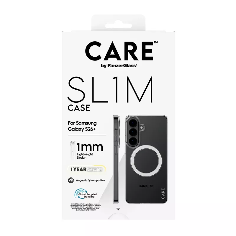 PanzerGlass CARE™ SL1M číre ochranné puzdro s Qi pre Samsung Galaxy S26+ (6,7
