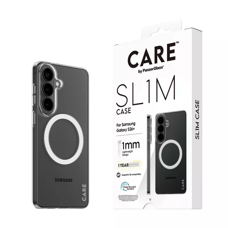PanzerGlass CARE™ SL1M číre ochranné puzdro s Qi pre Samsung Galaxy S26+ (6,7