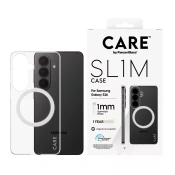 PanzerGlass CARE™ SL1M transparentné ochranné puzdro s Qi pre Samsung Galaxy S26, vhodné pre obrazovky do 16 cm (6,3