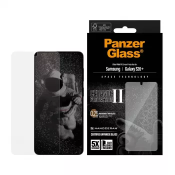 PanzerGlass ® Ceramic Screen Protector Samsung Galaxy S26+ | Ultra-Wide Fit s EasyAligner