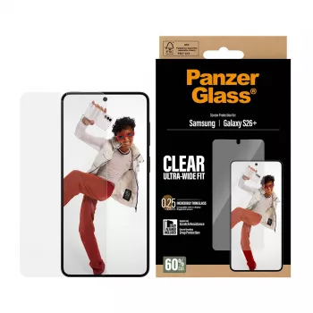 Tvrdená ochrana displeja PanzerGlass pre Samsung Galaxy S26+ – U-Wide Fit s EasyAligner