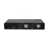 Lindy 2 Port HDMI 4K60, USB 2.0 a audio KVM switch, 4096 x 2160 pixelov, 4K Ultra HD, čierna