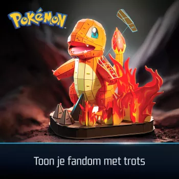 4D Build, Pokémon Charmander 3D stavebnica, Pokémon figúrka, Kanto First Partner Collection, dekorácia na stôl, 241 dielov, od 12 rokov