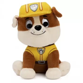 PAW Patrol GUND oficiálny Rubble v charakteristickej stavebnej uniforme plyšová hračka, plyšák pre deti od 1 roka, 15 cm